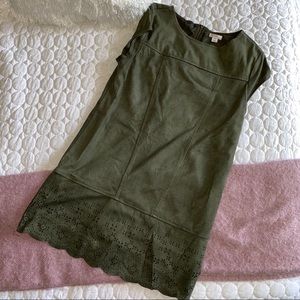 Green dress with lace detailing